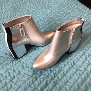 Silver ankle boots